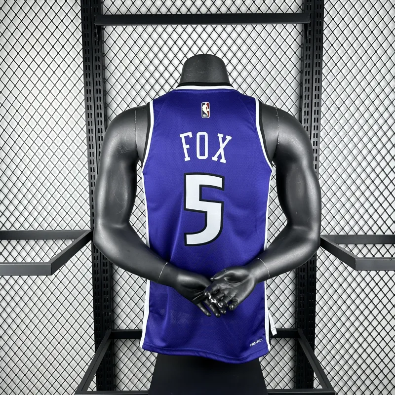 2025-26 Sacramento Kings De’Aaron Fox #5 Men’s Jersey