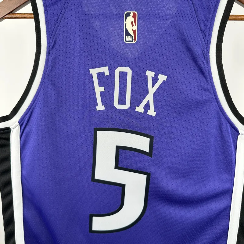 2025-26 Sacramento Kings De’Aaron Fox #5 Men’s Jersey