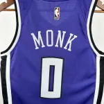 2025-26 Sacramento Kings Malik Monk #0 Men’s Jersey
