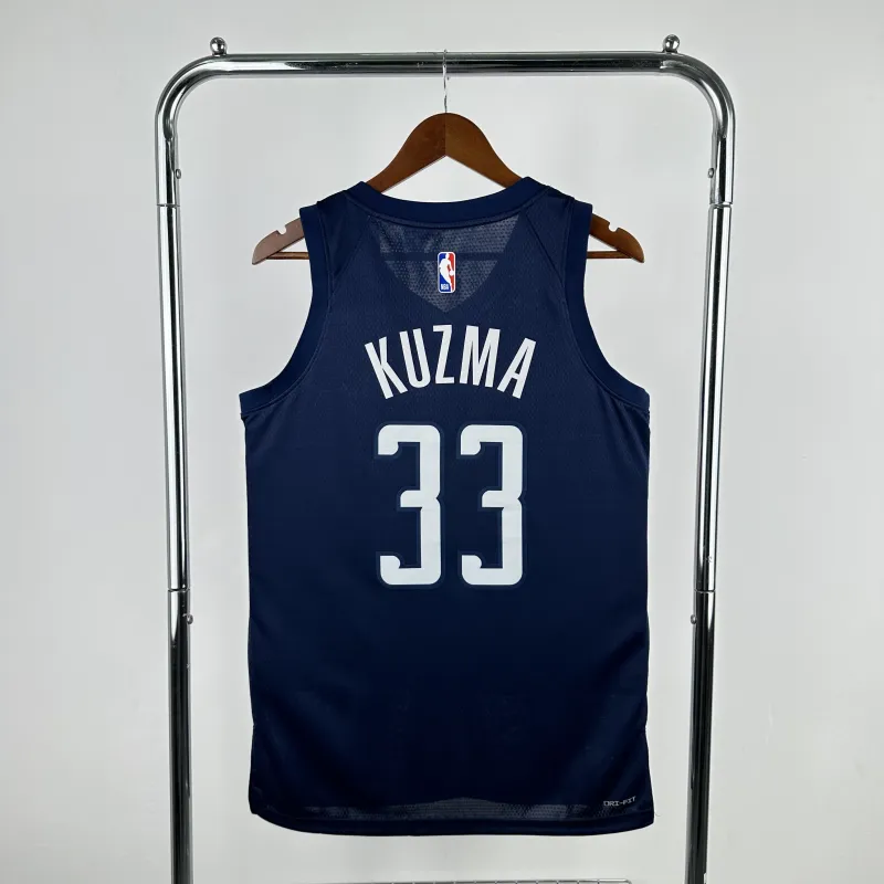 2025-26 Washington Wizards Kyle Kuzma #33 Men’s Jersey