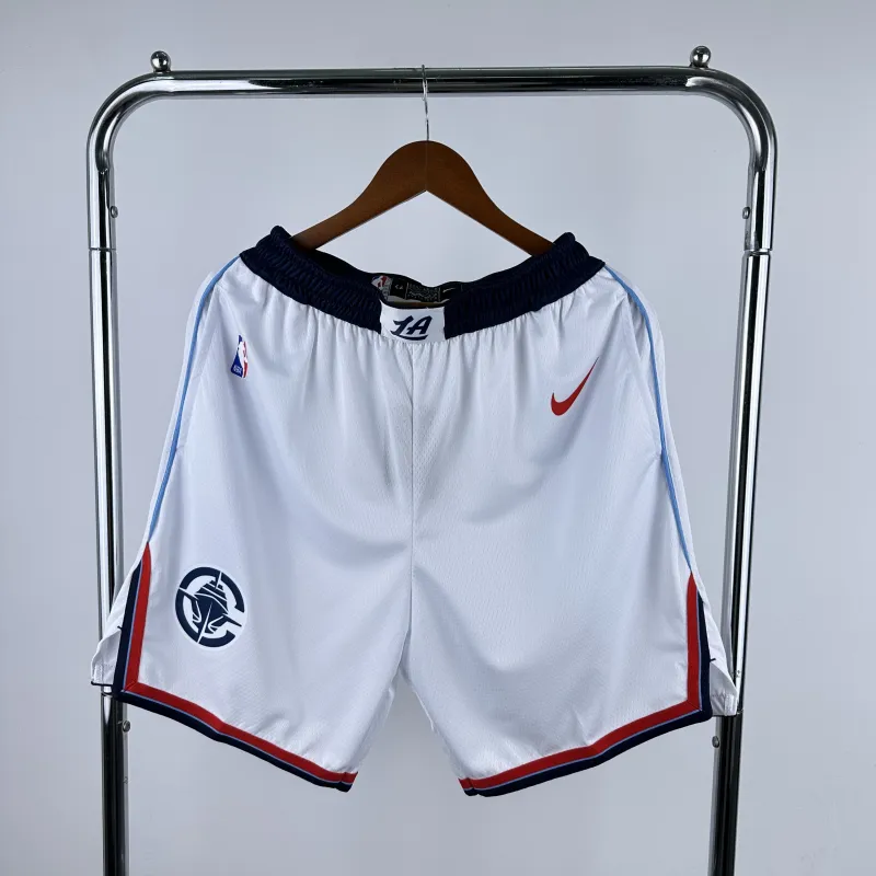 2025/26 LA Clippers Wit Heren Shorts