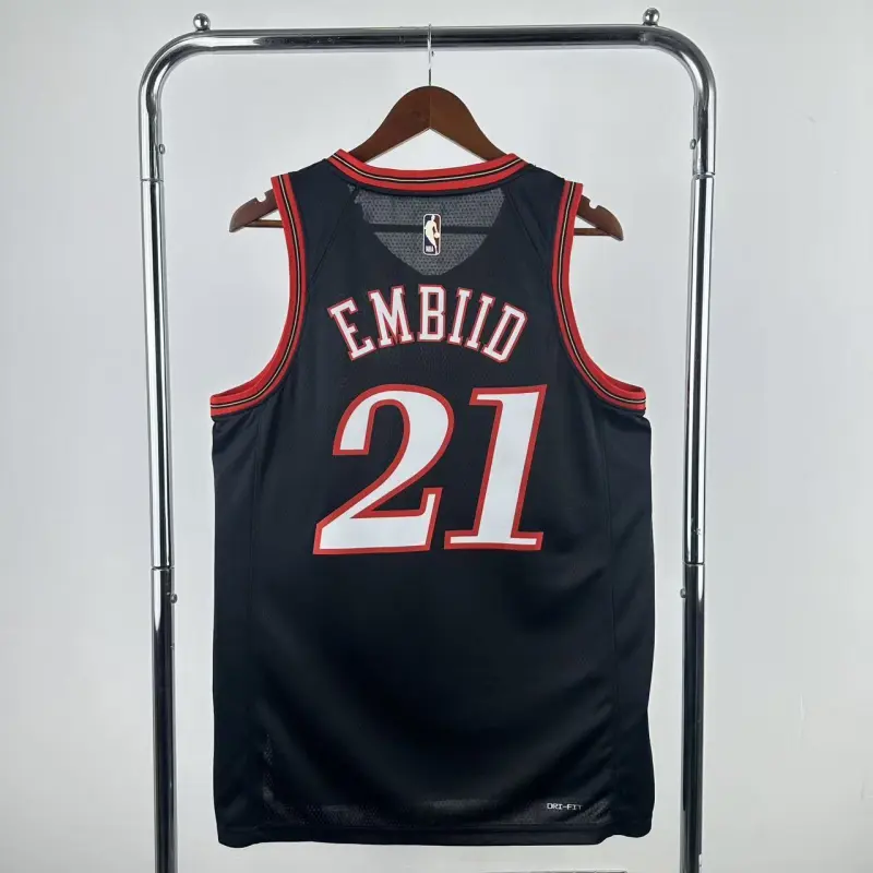 2026/27 Philadelphia 76ers Retro Black Joel Embiid #21 Men’s Jersey