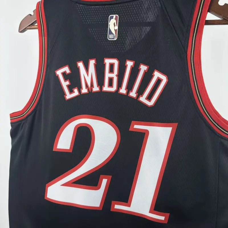 2026/27 Philadelphia 76ers Retro Black Joel Embiid #21 Men’s Jersey
