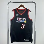 2026/27 Philadelphia 76ers Camiseta Retro Negra Allen Iverson #3 Hombre