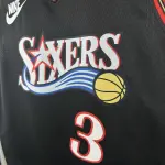 2026/27 Philadelphia 76ers Camiseta Retro Negra Allen Iverson #3 Hombre