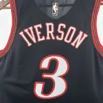2026/27 Philadelphia 76ers Camiseta Retro Negra Allen Iverson #3 Hombre