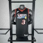 2026/27 Philadelphia 76ers Camiseta Retro Negra Allen Iverson #3 Hombre