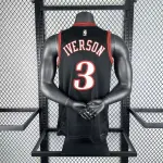2026/27 Philadelphia 76ers Camiseta Retro Negra Allen Iverson #3 Hombre
