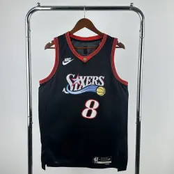 2026/27 Philadelphia 76ers Retro Black Paul George #8 Men's Jersey - product photo 2026/27 Philadelphia 76ers Retro Black Paul George #8 Men's Jersey product image