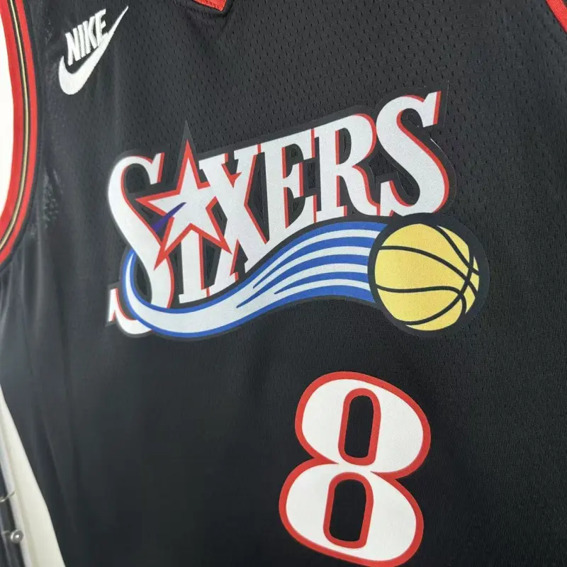 Maglia da uomo Philadelphia 76ers 2026/27 Retro Black Paul George #8