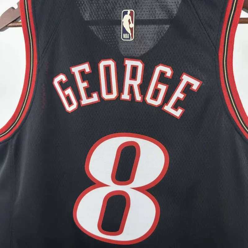 Maglia da uomo Philadelphia 76ers 2026/27 Retro Black Paul George #8