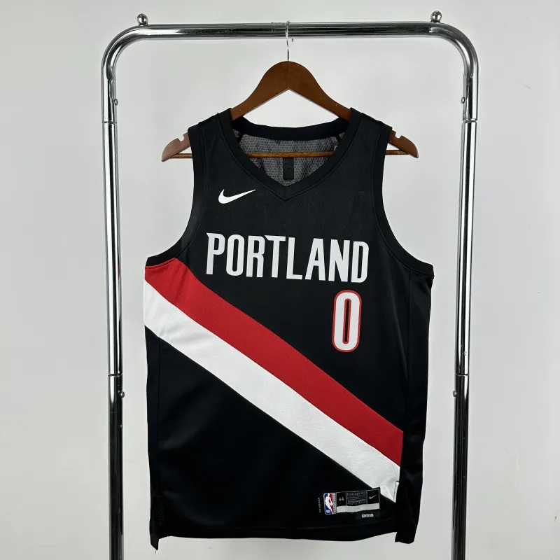 2026/27 Portland Trail Blazers Away Black Damian Lillard #0 Jersey | NBA Swingman Jersey