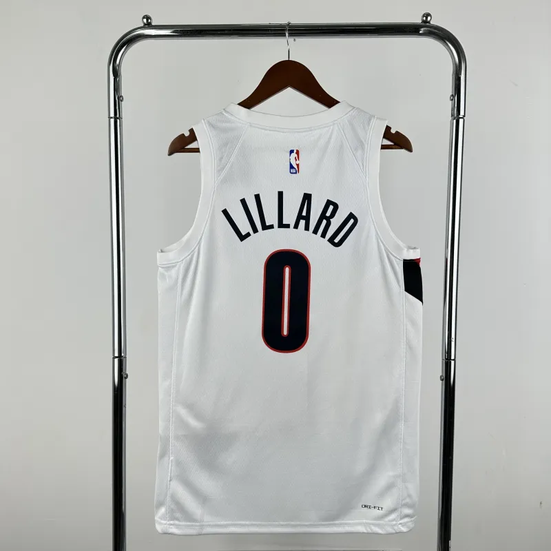 2026/27 Portland Trail Blazers Home White Damian Lillard #0 Jersey | NBA Swingman Jersey