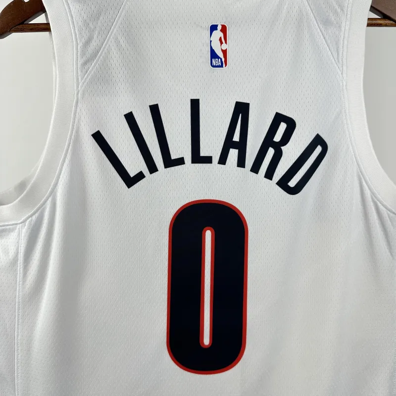 2026/27 Portland Trail Blazers Home White Damian Lillard #0 Jersey | NBA Swingman Jersey