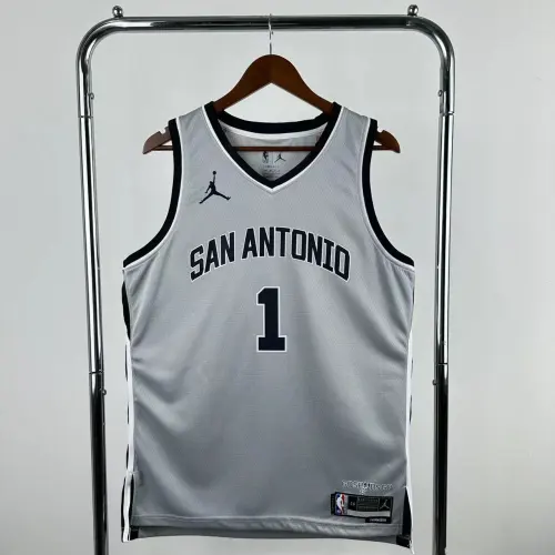 2026/27 San Antonio Spurs Edición Limitada Gris Victor Wembanyama #1 Jersey | NBA Swingman Jersey