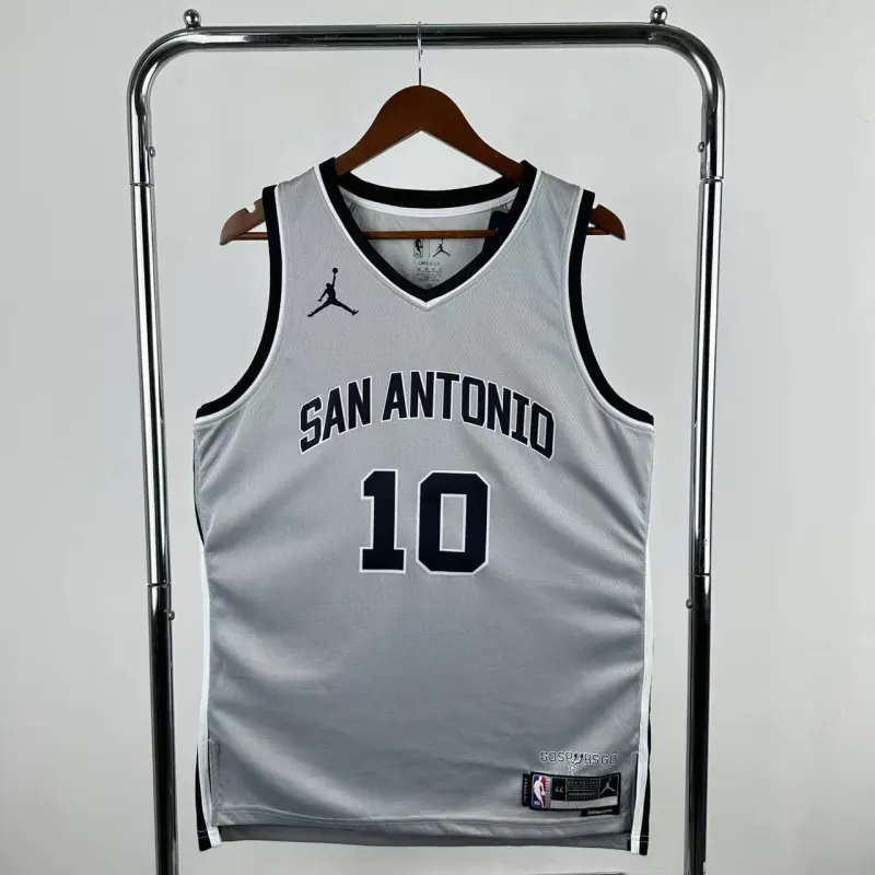 Camiseta gris de edición limitada de los San Antonio Spurs 2026/27 de Jeremy Sochan #10 | Camiseta Swingman de la NBA