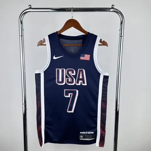 Camisa masculina azul do Kevin Durant do Phoenix Suns, modelo #7.