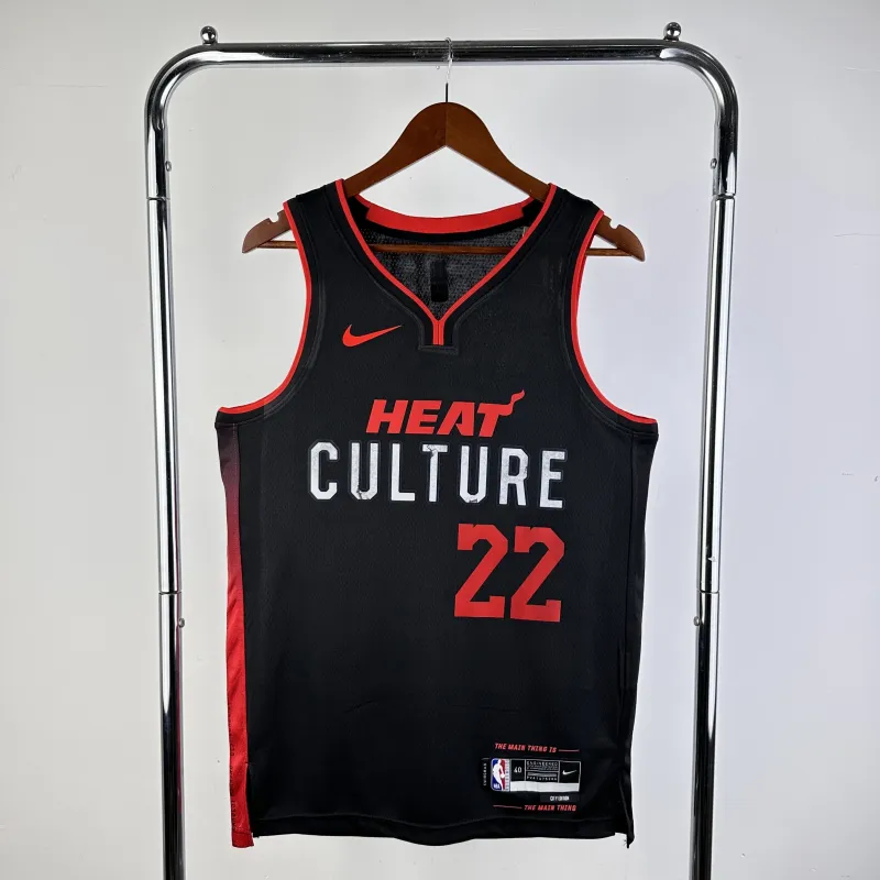 2024/25 Miami Heat City Edition Jimmy Butler #22 Maglia Uomo