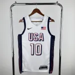 Team USA Jayson Tatum #10 witte herenjersey Team USA Jayson Tatum #10 White Men’s Jersey