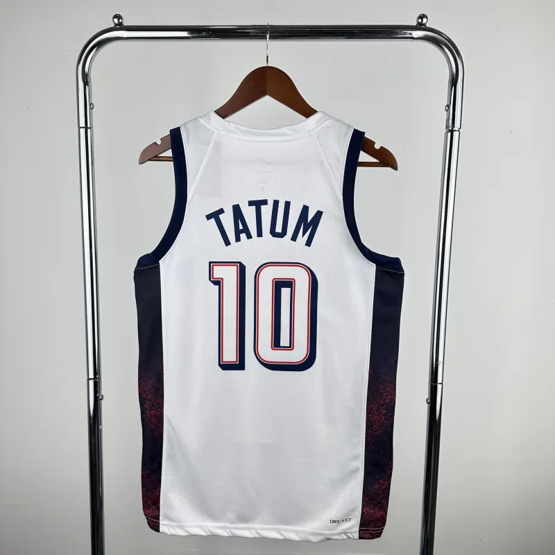 Team USA Jayson Tatum #10 White Men’s Jersey