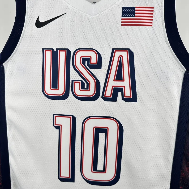 Team USA Jayson Tatum #10 White Men’s Jersey