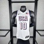 Team USA Jayson Tatum #10 White Men’s Jersey