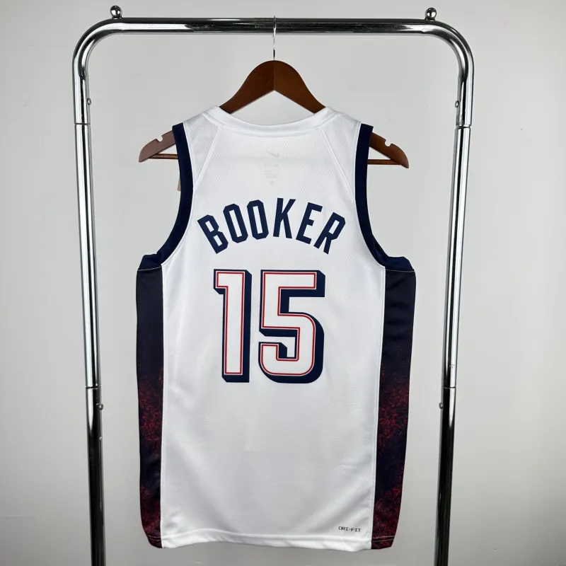 Phoenix Suns White Devin Booker #15 Men’s Jersey