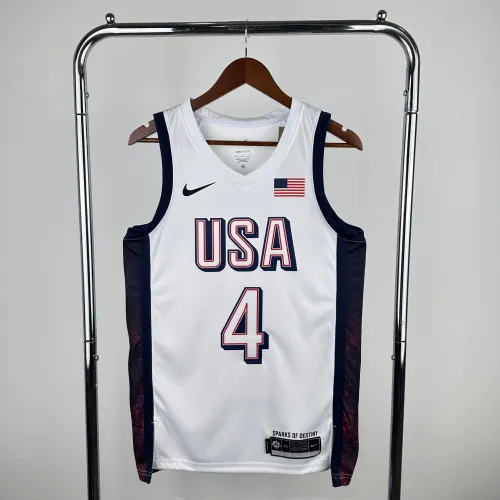 Camiseta blanca de hombre de Stephen Curry de los Golden State Warriors (#4)