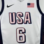 Team USA LeBron James #6 White Men’s Jersey
