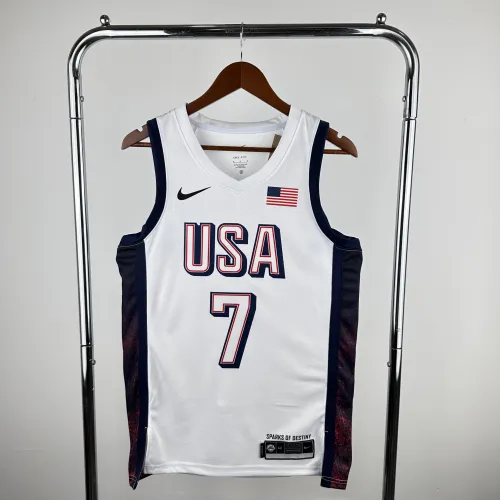 Camisa masculina branca do Kevin Durant do Phoenix Suns, modelo #7.