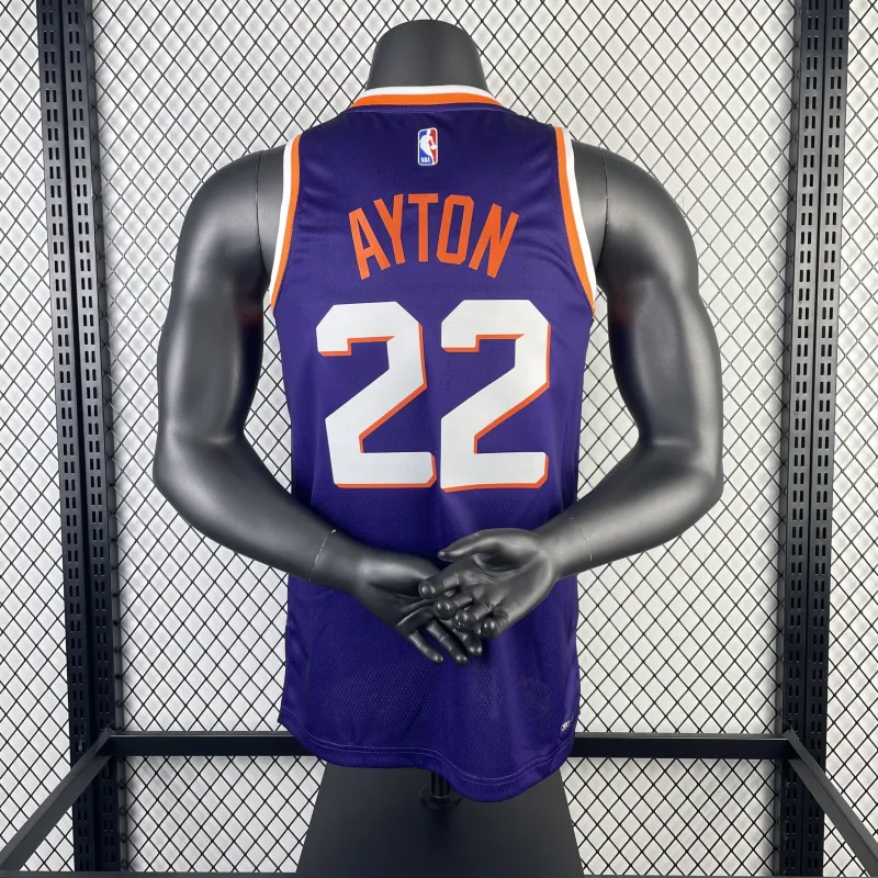 Phoenix Suns Away Purple Deandre Ayton #22 Men’s Jersey