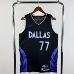 Camisola de homem Luka Doncic #77 Dallas Mavericks City Edition Camisa masculina Dallas Mavericks City Edition Luka Doncic #77