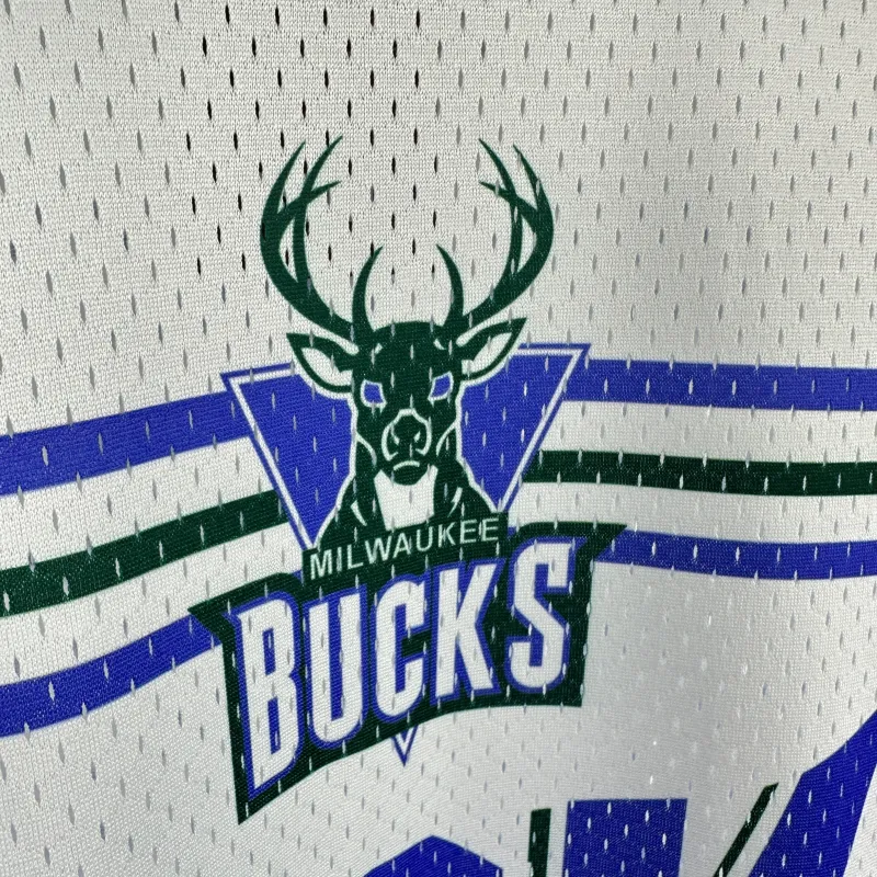 Maglia da uomo a maniche corte Mitchell & Ness Retro dei Milwaukee Bucks stagione 2026/27