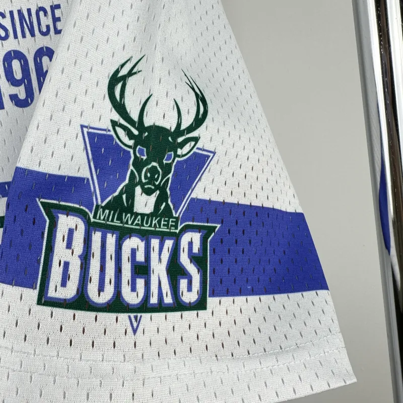 Maglia da uomo a maniche corte Mitchell & Ness Retro dei Milwaukee Bucks stagione 2026/27