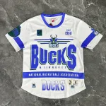 Maglia da uomo a maniche corte Mitchell & Ness Retro dei Milwaukee Bucks stagione 2026/27