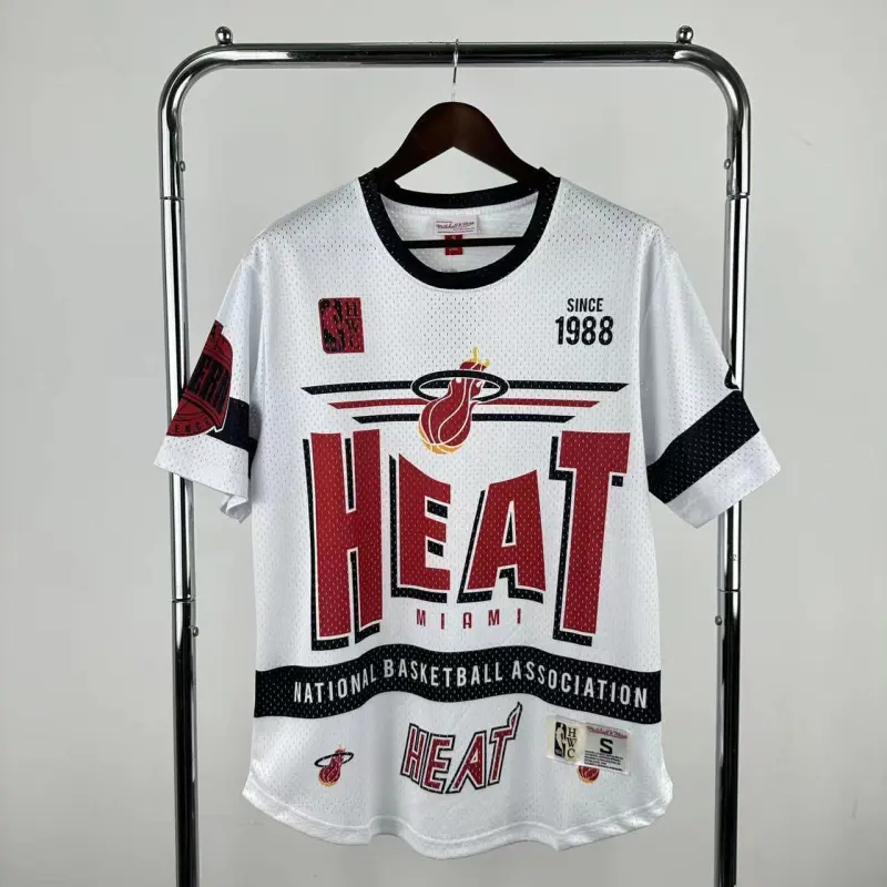 2026 Mitchell&Ness Retro Miami Heat Special Basketball Men’s T-Shirt