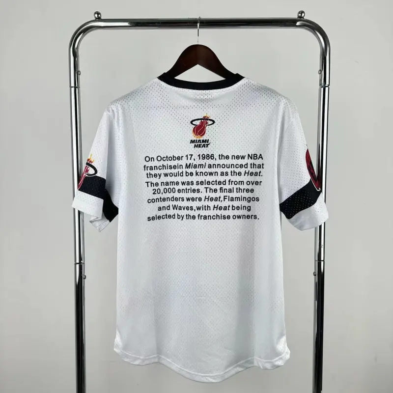 2026 Mitchell&Ness Retro Miami Heat Special Basketball Men’s T-Shirt