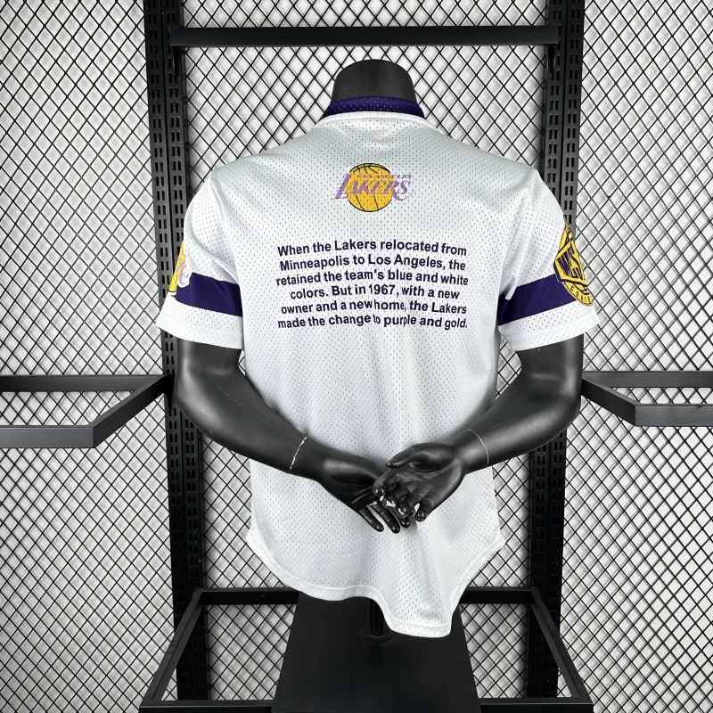 2026 Mitchell&Ness Retro Los Angeles Lakers Special Basketball Men’s T-Shirt
