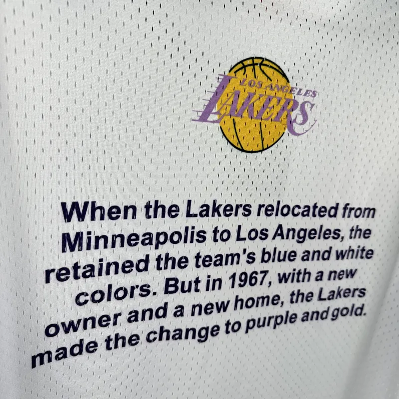 2026 Mitchell&Ness Retro Los Angeles Lakers Special Basketball Men’s T-Shirt