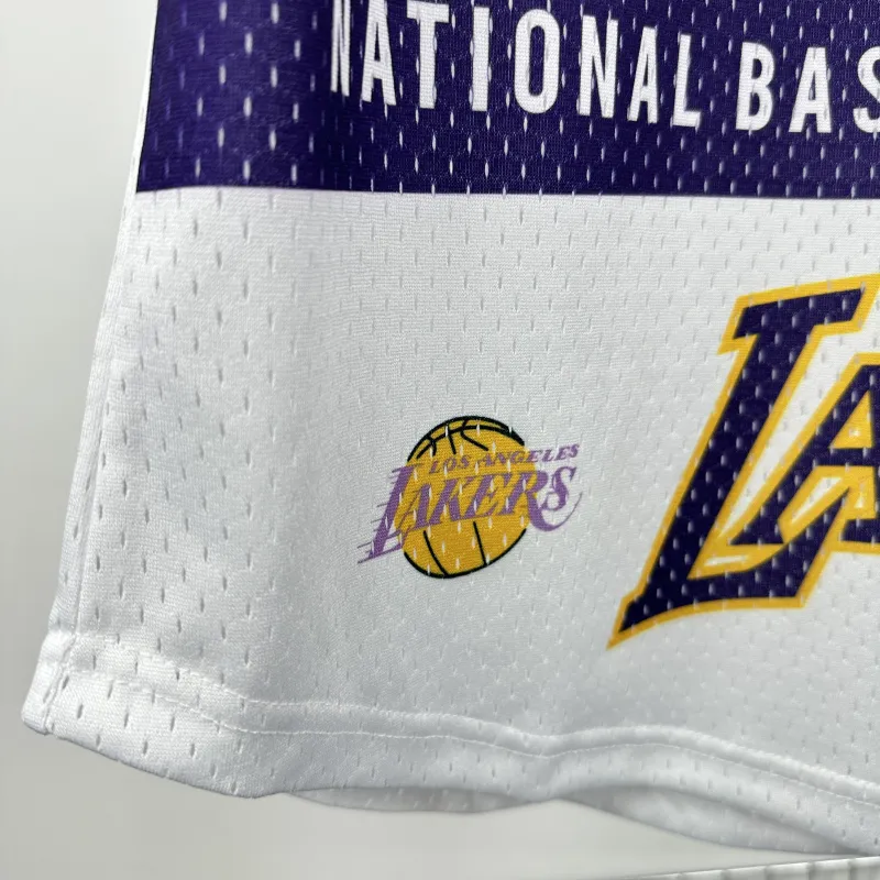 2026 Mitchell&Ness Retro Los Angeles Lakers Special Basketball Men’s T-Shirt
