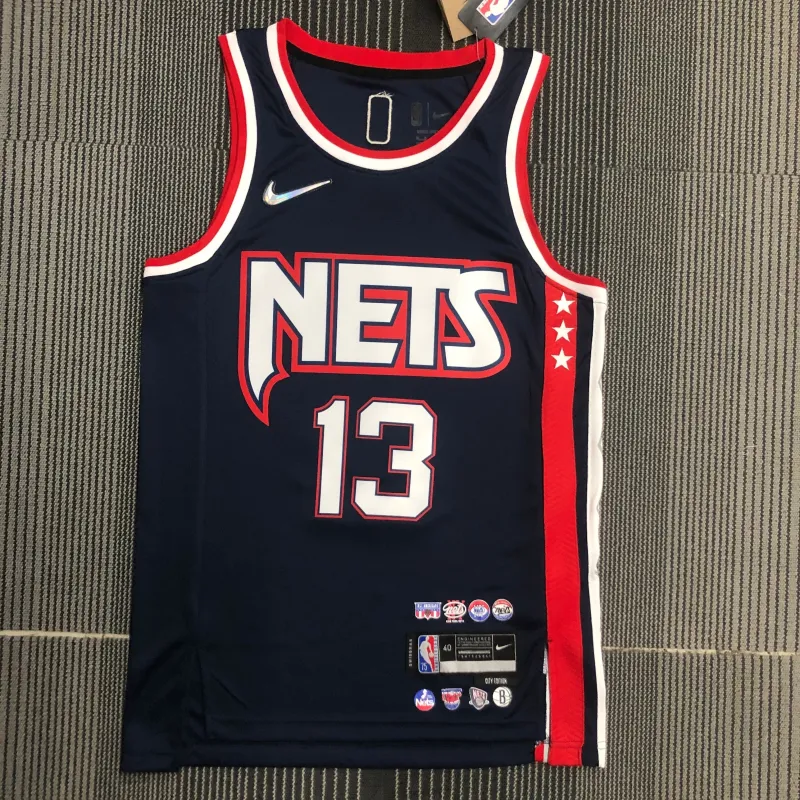 Maglia da uomo James Harden #13 "City Edition" per il 75° anniversario dei Brooklyn Nets 2022/23