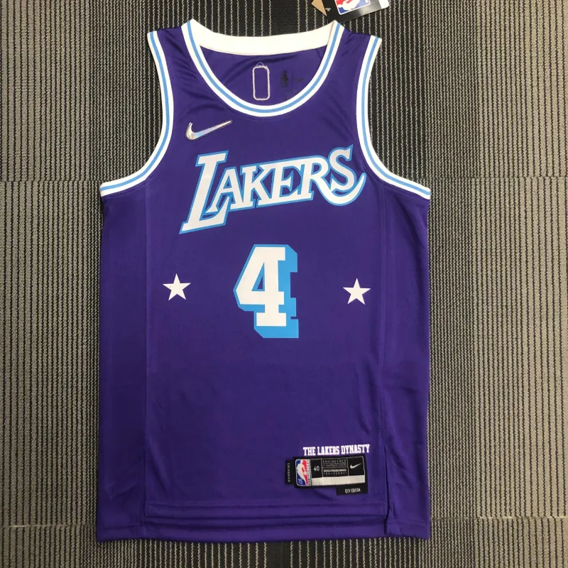 2022/23 Los Angeles Lakers 75th Anniversary City Edition Rajon Rondo #4 Maglia Uomo