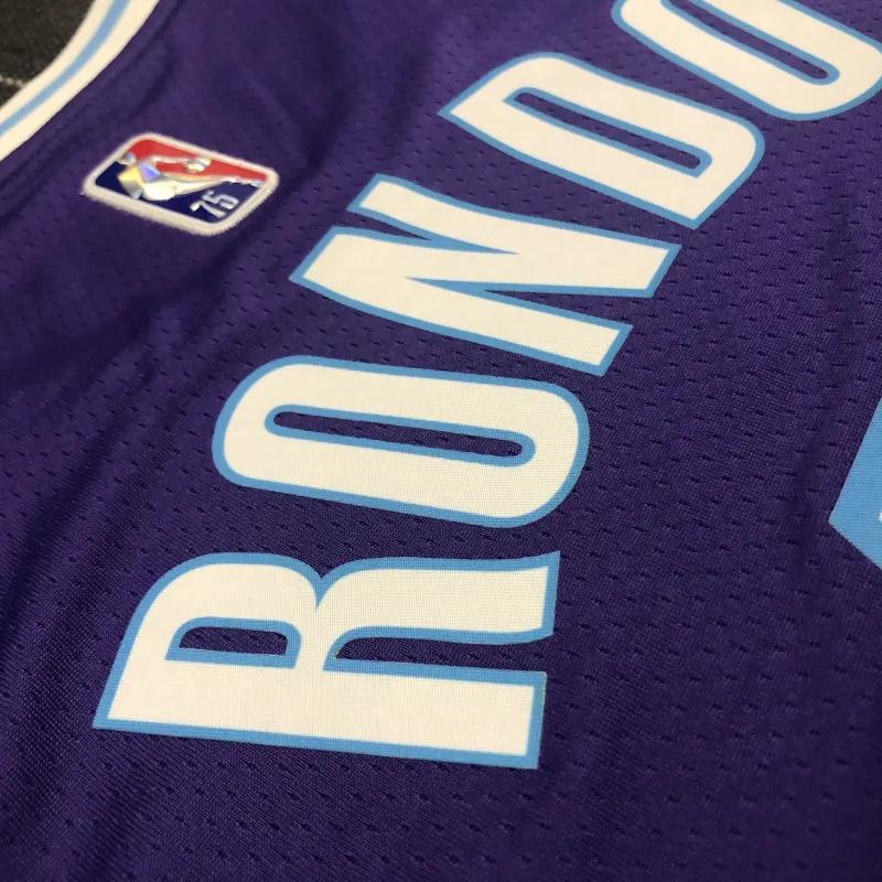 2022/23 Los Angeles Lakers 75th Anniversary City Edition Rajon Rondo #4 Maglia Uomo