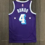 2022/23 Los Angeles Lakers 75th Anniversary City Edition Rajon Rondo #4 Maglia Uomo