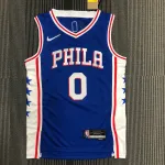 Philadelphia 76ers 75-jarig jubileum: blauw Tyrese Maxey #0 heren-shirt Philadelphia 76ers 75th Anniversary Blue Tyrese Maxey #0 Men’s Jersey