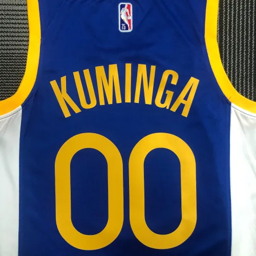 Golden State Warriors 75. Jahrestag blau Jonathan Kuminga #00 Herren-Trikot