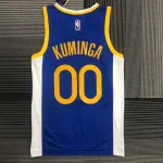 Golden State Warriors 75th Anniversary Blue Jonathan Kuminga #00 Herenshirt
