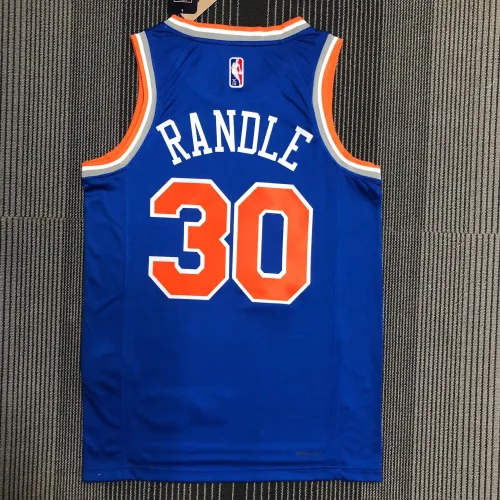 Camisola azul Julius Randle #30 dos New York Knicks | Camisola Swingman da NBA
