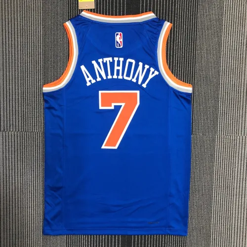New York Knicks Blue Carmelo Anthony #7 Jersey | NBA Swingman Jersey