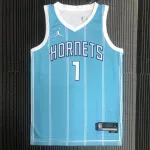 75th Anniversary Charlotte Hornets Blue LaMelo Ball #1 Men’s Jersey
